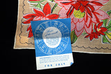 July Flower of the Month Vintage Linen Handkerchief, Kimball