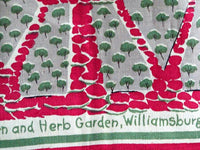 Kitchen and Herb Garden Williamsburg, VA Vintage Linen Tea Towel