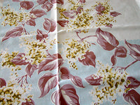 Leacock Lilacs Vintage Tablecloth 49x51