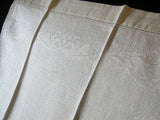 Primitive Antique Huck Linen Damask Towels, Set of 4