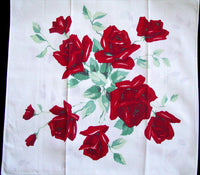Red Royal Rose Wilendur Vintage Kitchen Towel