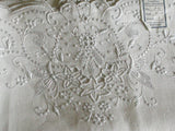 c1920 Madeira White Linen Pillowcases, Pair
