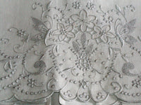 c1920 Madeira White Linen Pillowcases, Pair