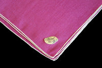 Burmel Hand Rolled Vintage Irish Linen Handkerchief, Purple