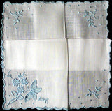 Marghab Butterfly Vintage Handkerchief Madeira Portugal