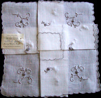 Marghab Little Roses Vintage Handkerchief Madeira Portugal MWT