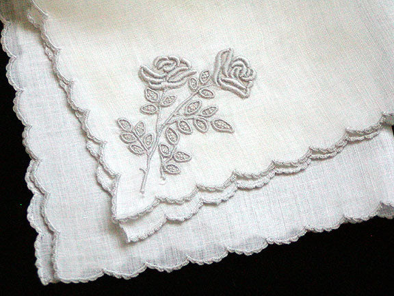 Marghab Rose Vintage Handkerchief Madeira Portugal