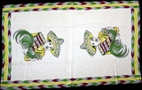 Mexican Cockfight Vintage Kitchen Tea Towel