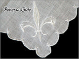 Marghab Fleur De Lys Vintage Handkerchief, Madeira Portugal