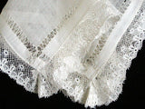 c1910 Valenciennes Lace Vintage Wedding Handkerchief