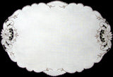 Madeira Vintage Linen Oval Placemats-Doilies 9x13, Set of 3