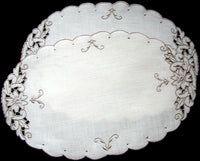 Madeira Vintage Linen Oval Placemats-Doilies 9x13, Set of 3