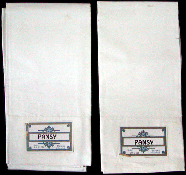 New Old Stock Vintage Cotton Pillowcases by Pansy, Pair