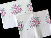 PR Vintage Pillowcases Cross Stitch Hand Embroidery