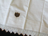 PR Vintage Pequot Cotton Pillowcases Crochet Lace New Old Stock