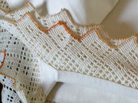 PR Vintage Pequot Cotton Pillowcases Crochet Lace New Old Stock