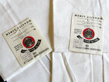 Madeira Ponto Grega Embroidered Vintage Linen Towels, Pair