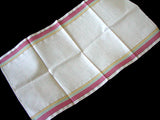 Striped Vintage Linen Kitchen Towels New Old Stock, Pair