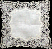 Antique Princess Lace Wedding Handkerchief