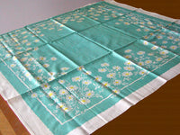 Queen Anne Indian Head Daisy Vintage Tablecloth 43x43 - Unused