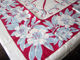 Maypole Ribbons & Flowers Vintage Tablecloth 50x50
