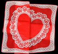 Secret Valentine Heart Vintage Handkerchief