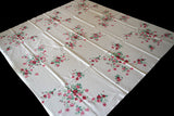 Princess Rose Wilendur Vintage Tablecloth 50x54