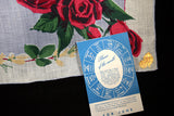 June Flower of the Month Vintage Linen Handkerchief, Kimball