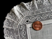 Valenciennes Bobbin Lace Vintage Heirloom Wedding Handkerchief