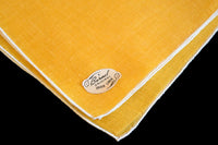 Burmel Hand Rolled Vintage Irish Linen Handkerchief, Sunny Yellow