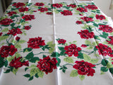 Simtex Red Rose Vintage Tablecloth Unused 45x50