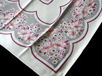 Floral Vintage Tablecloth & Napkins Bridge Set, Old Stock