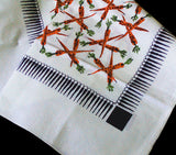 Carrots Startex Vintage Towel Tablecloth 32x28 New Old Stock