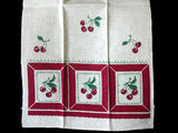 Cherries Vintage Startex Kitchen Tea Towel