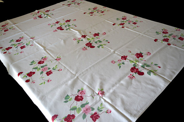 Duchess Rose Wilendur Vintage Tablecloth 54x66