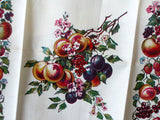 Fruit Clusters Technicolor Vintage Kitchen Tea Towel New Old Stock, Tag