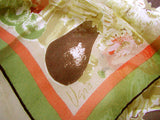 c1960 Vintage Vera Neumann Chiffon Scarf Garden Eggplants