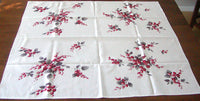 Wilendure Raspberries Vintage Tablecloth Topper 34x35