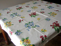 Wildflowers Vintage Wilendur Tablecloth 52x54