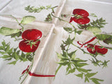 Kitchen Garden Tomato Vines Vintage Wilendure Tablecloth 34x33