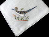 Roadrunner Embroidered Vintage Handkerchief New Old Stock