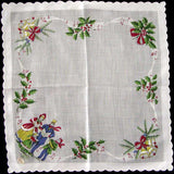 Burmel Original Christmas Carolers Vintage Handkerchief MWT