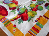 Wilendur Manjares Pottery and Gourds Vintage Tablecloth 34x34